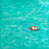 Original Painting "Get off work" 40x40cm