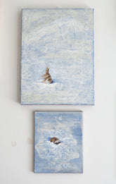 Original Painting "Snow and corgi"