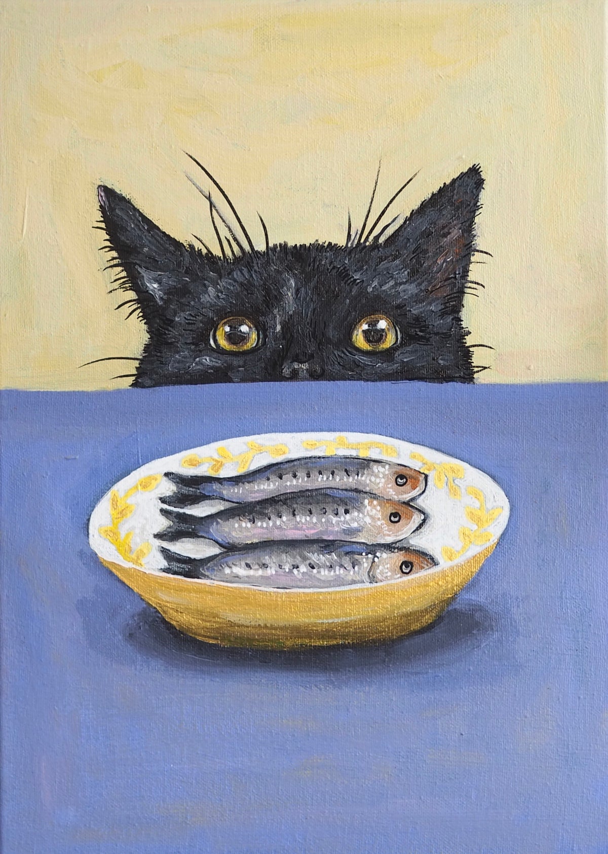 Original Painting "Black Cat"