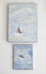 Original Painting "Snow and corgi"