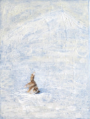 Original Painting "Snow and corgi"