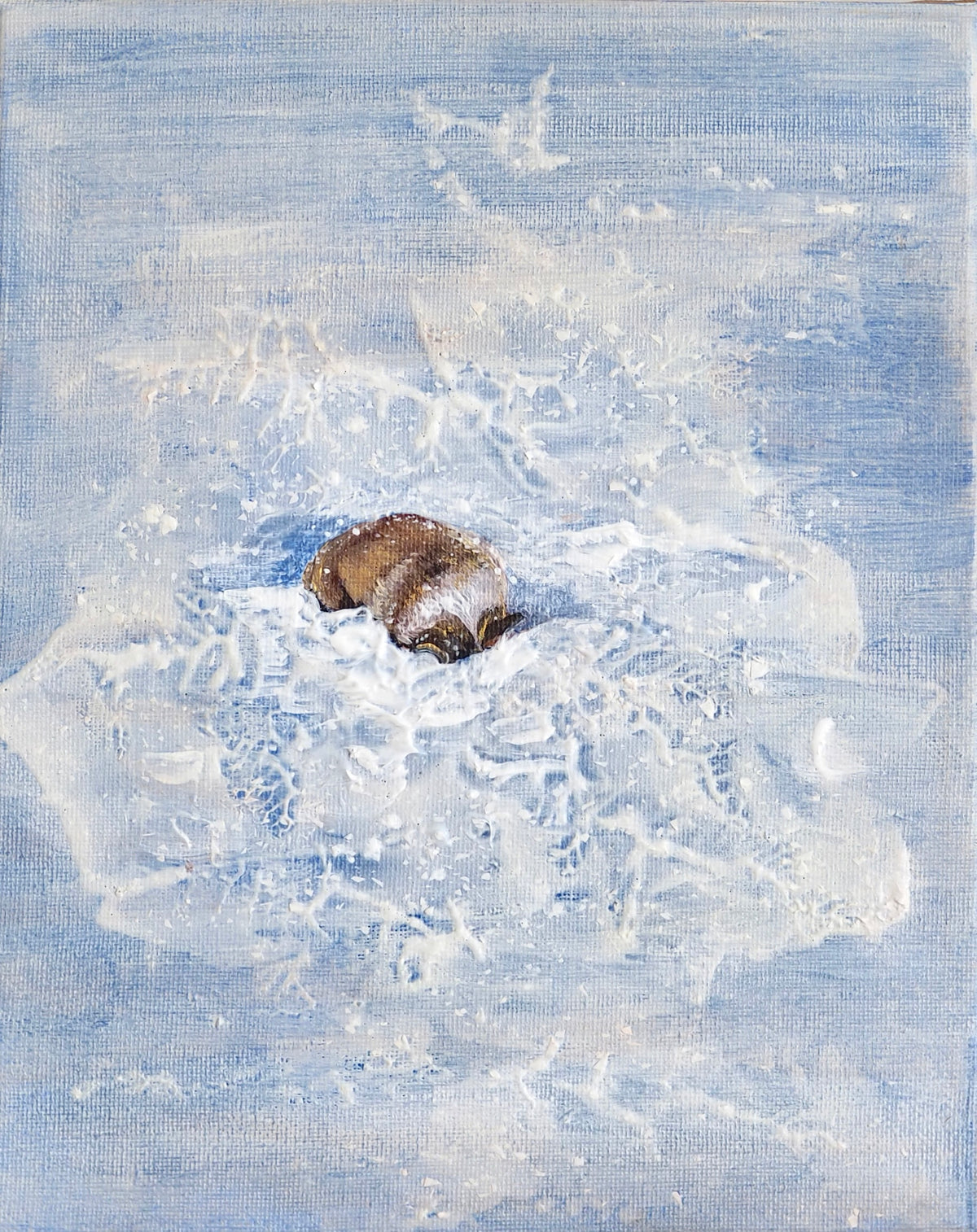 Original Painting "Snow and corgi"