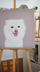 Customised Pet Portraits - Luxury Canvas 60x60cm Framed