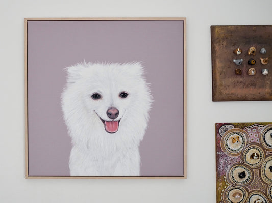 Customised Pet Portraits - Luxury Canvas 60x60cm Framed