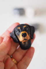 Personalized Pet Sculpture – Custom Plaster Figurine, Pet Memorial Gift, Fridge Magnet or Car Diffuser Keepsake