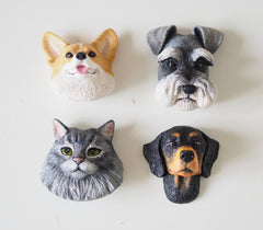 Personalized Pet Sculpture – Custom Plaster Figurine, Pet Memorial Gift, Fridge Magnet or Car Diffuser Keepsake