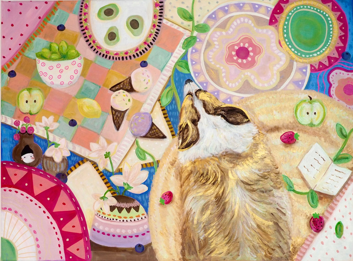 Original Painting "Corgi's Dream" 60x90cm