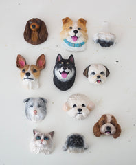 Personalized Pet Sculpture – Custom Plaster Figurine, Pet Memorial Gift, Fridge Magnet or Car Diffuser Keepsake