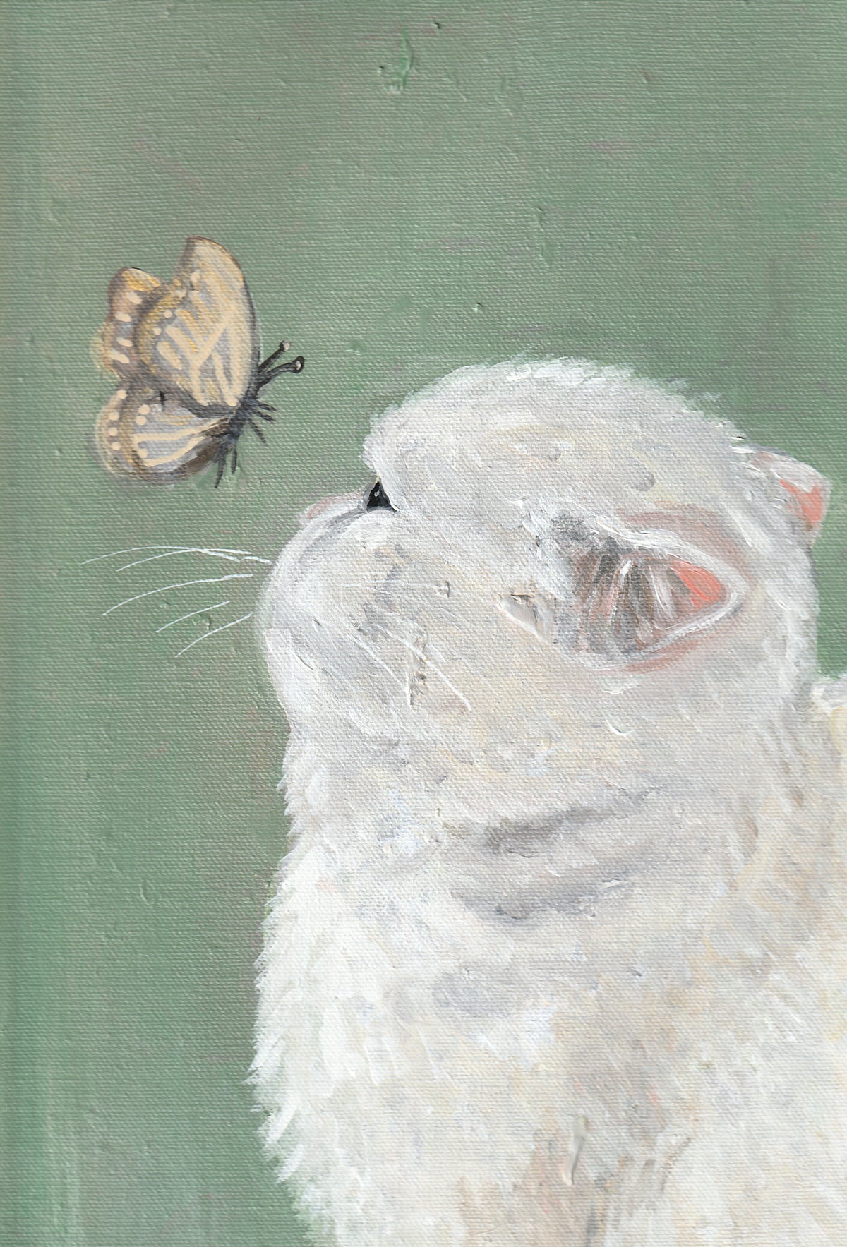 Original Painting "White Cat"