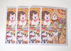 Birthday Card / Dog and Cat, Pet Theme/ Pet Birthday