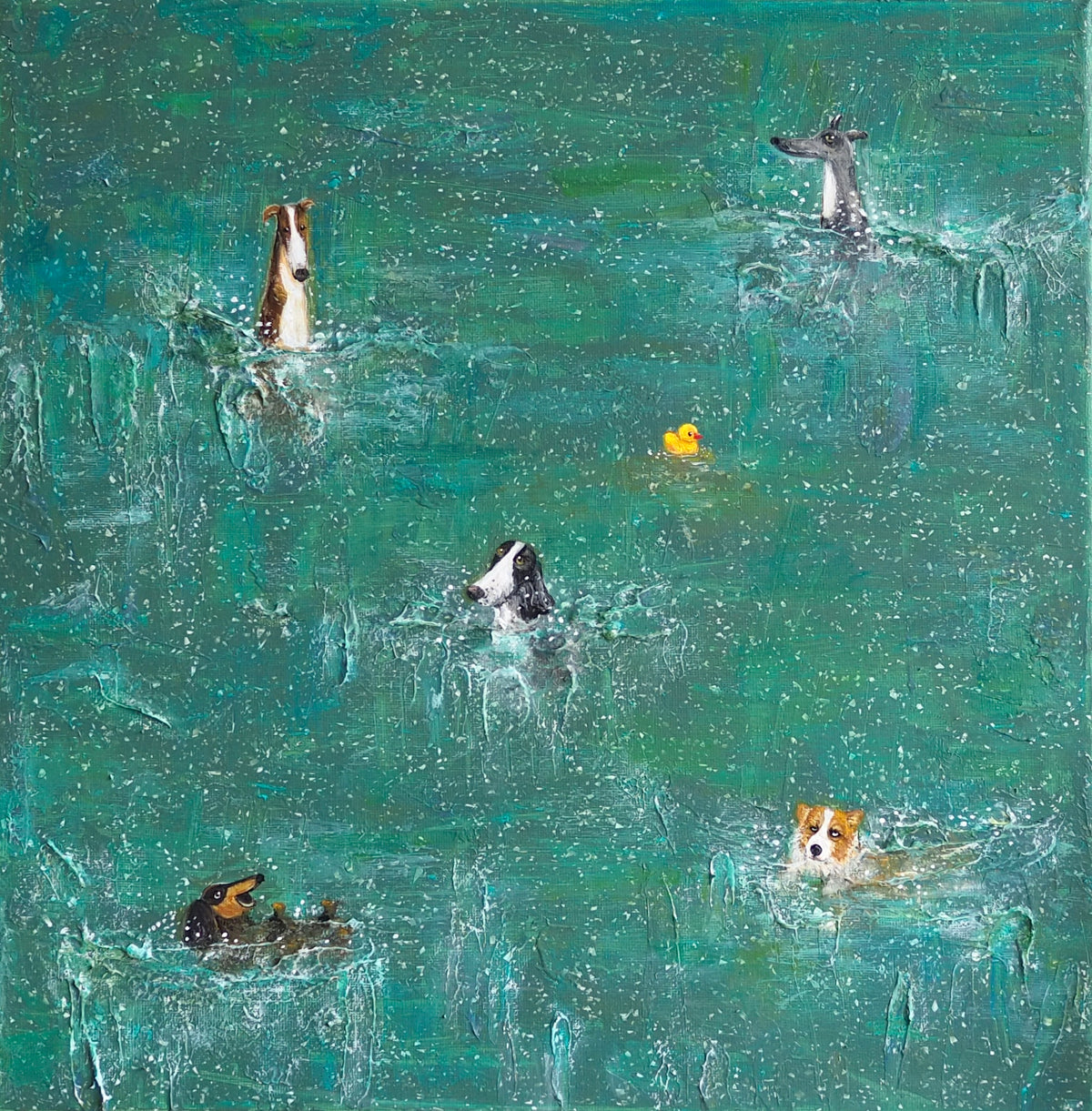 Original Painting "Overtime" 40x40cm