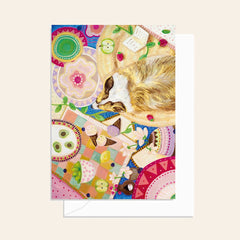 Greeting Card / Dog and Cat, Pet Theme/ Dream