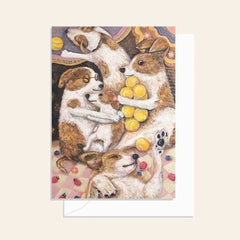 Greeting Card / Dog and Cat, Pet Theme/ Family
