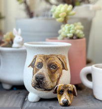 Load image into Gallery viewer, Customised Pet Pot, Animal Planter with white pot
