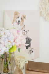 Customised Pet Portrait - Basic Canvas Printing 40x50cm no frame