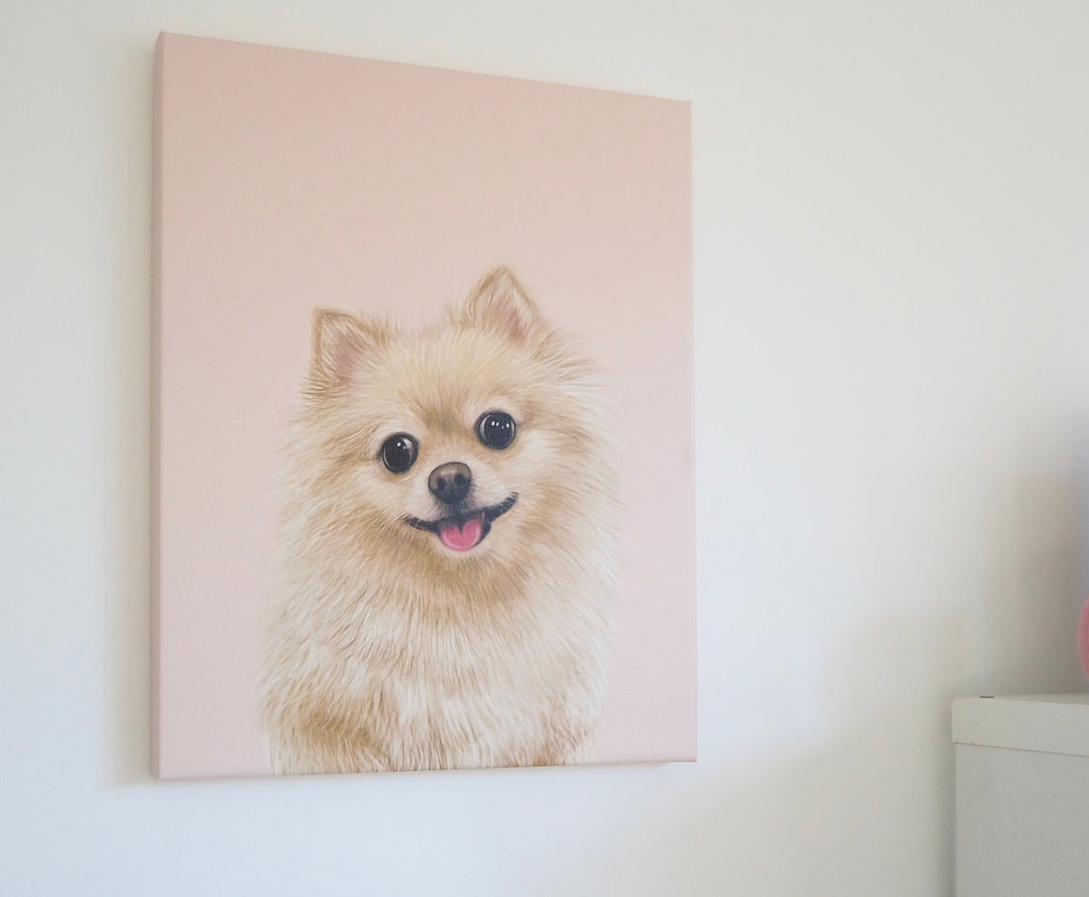 Customised Pet Portrait - Basic Canvas Printing 40x50cm no frame