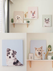 Customised Pet Portrait - Basic Canvas Printing 40x50cm no frame