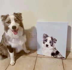 Customised Pet Portrait - Basic Canvas Printing 40x50cm no frame