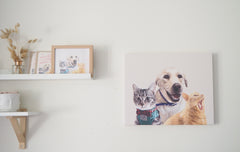 Customised Pet Portrait - Basic Canvas Printing 40x50cm no frame